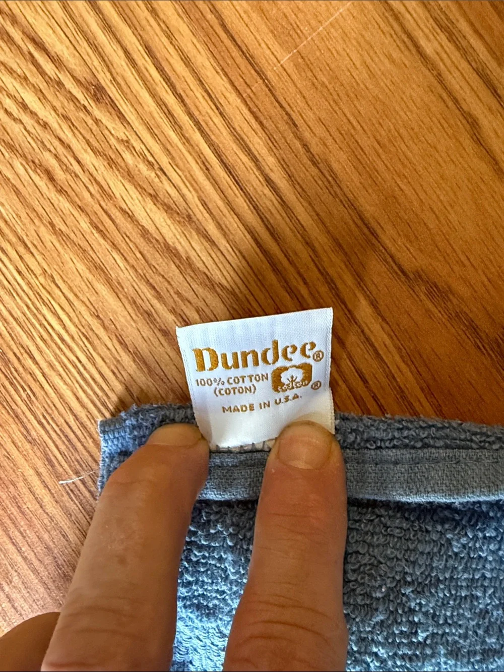 Dundee Blue Lace-Trim Hand Towel